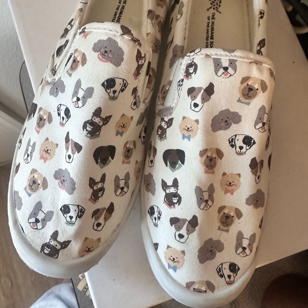 Dog Print Slip-On Shoes